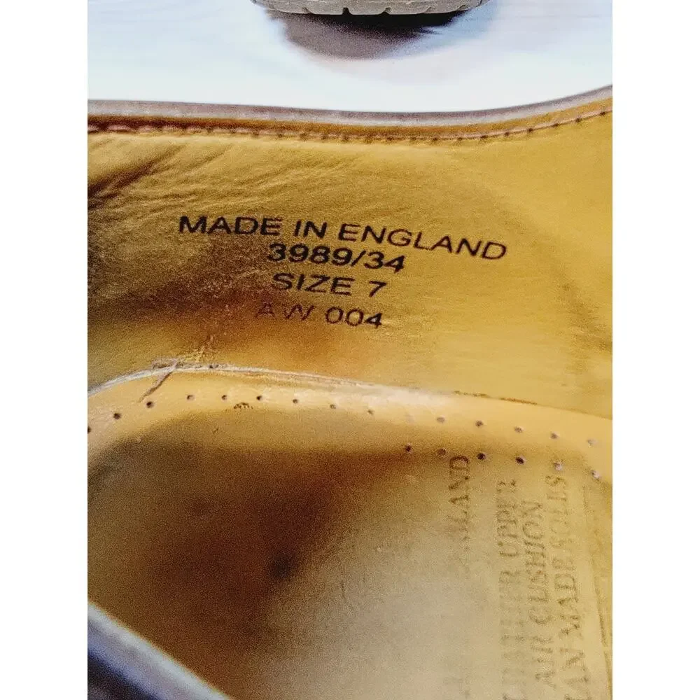 Doc Martens 3989/34 Brown Brogue Wingtip Oxford Shoes Mens Sz 7 Vintage England